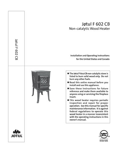 Jotul 602 non - f, catalytic