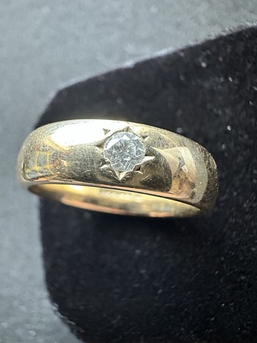 9ct gold gypsy style diamond - 9ct,