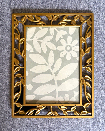 Gold floral ornate metal - , photo