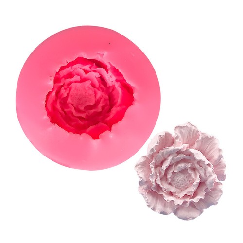 Peony flower silicone cake - peony,