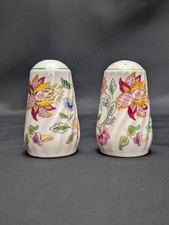 Vintage Minton Haddon Hall Salt And Pepper Shakers 