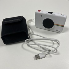 WHITE Polaroid Snap Touch Instant Camera Printer + Case & Charging Cable