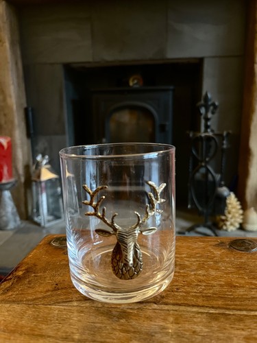 Vtg copper stag head - head, whiskey