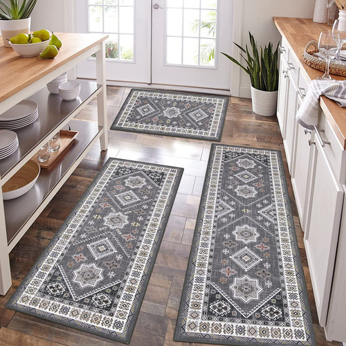 Hebe boho kitchen rugs set - hebe,