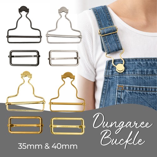 Metal dungaree overall clips - metal,