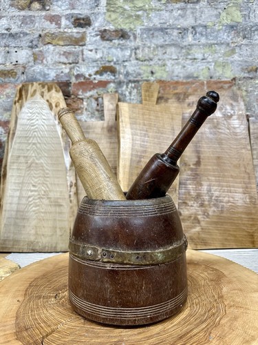 Wooden vintage herb plant pot - plant,