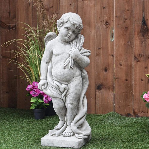Large cherub statue autumn - large, 'autumn'