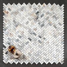 Calacatta Classico Polished Herringbone Mosaics Wall & Floor Tiles  SAMPLE