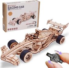 ROBOTIME 3D Wooden Puzzle Racing Car Model Kits Building Toys for Adults Teens