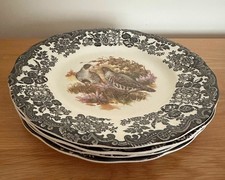 Royal Worcester Paolissy Game Series Set of 4 Dinner Plates - Grouse