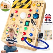 Montessori Wooden Busy Board for Toddlers Activity Board Sensory Toys Fidget NEU
