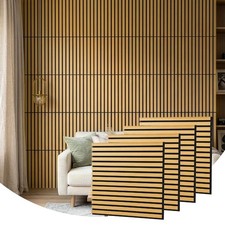 4 Pack Wooden Acoustic Wall