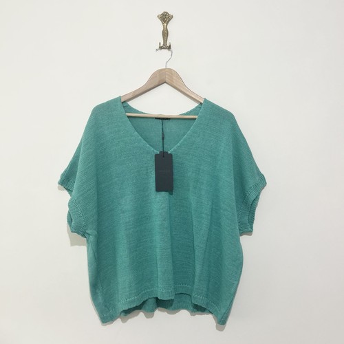 Grizas teal linen knit - grizas,