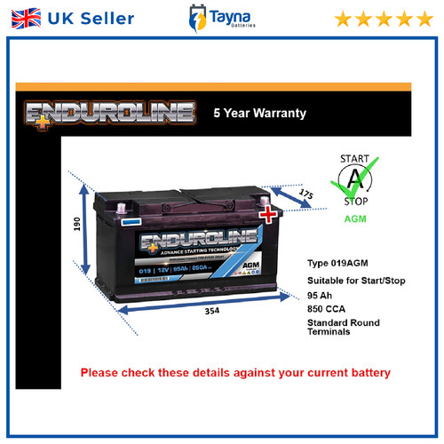Agm car battery - car, 019agm