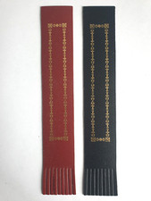 Brown & BLACK Gold Geometric Leather Bookmarks Gift x Him Man Her Woman Friend