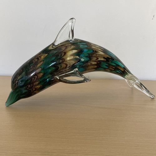 Glass dolphin ornament - dolphin,