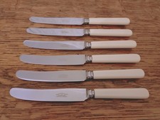 Vintage Set 6 Faux Bone Handle