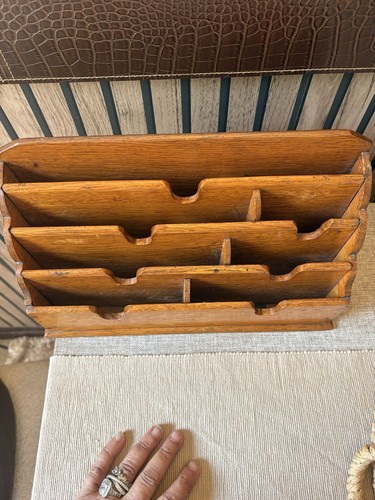 Vintage wooden letter rack - vintage,