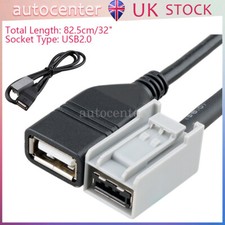 AUX USB Cable Adapter For Honda CIVIC JAZZ ACCORD CR-Z  CR-V 2009 - 2013 MP3 WMA