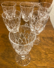 6 vintage Tutbury(?) cut glass