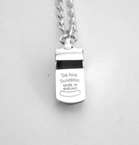 Solid silver miniature whistle - solid,