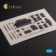 3D Decals (for Vickers Valiant B(PR)K.1 front cockpit Airfix) 1:72 KeliK K72148