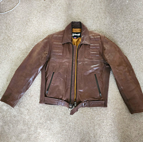 Schott leather biker - leather,
