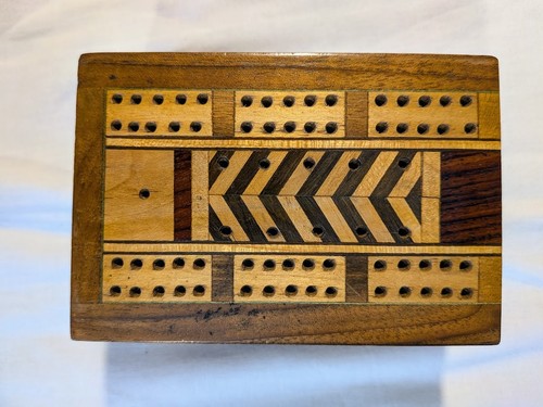 Vintage cribbage board hand - board,