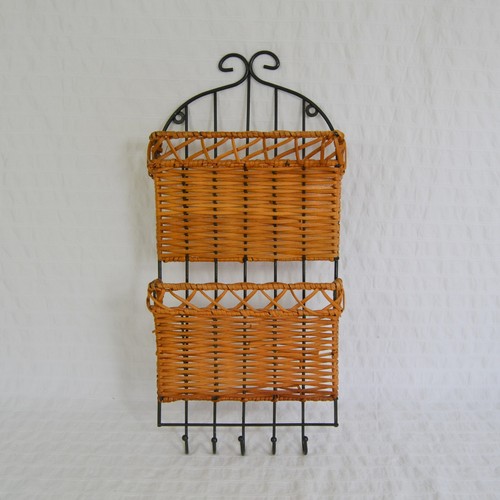 Vintage wicker letter - letter, rack