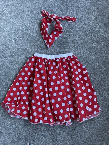 Red polka dot skirt and - red,