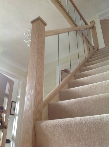 Oak and embedded glass - oak,