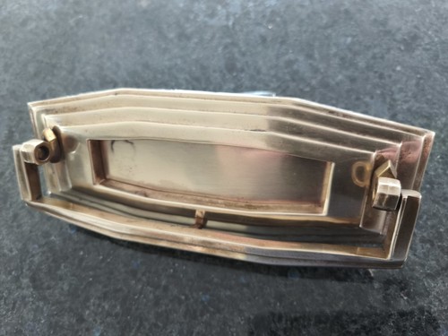 Vintage brass letterbox - vintage,