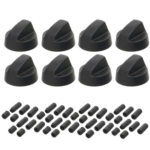Black knob with five adapters - black,