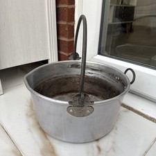 Vintage Large Aluminium Jam Pot Preserving Pan Saucepan 6” Deep  By 13” Across