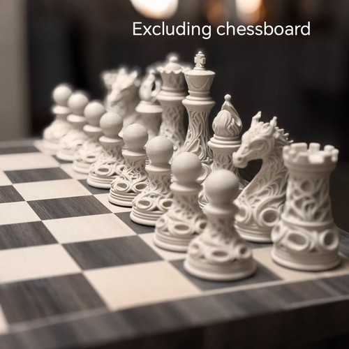 Set gothic style chess - set, gothic-style
