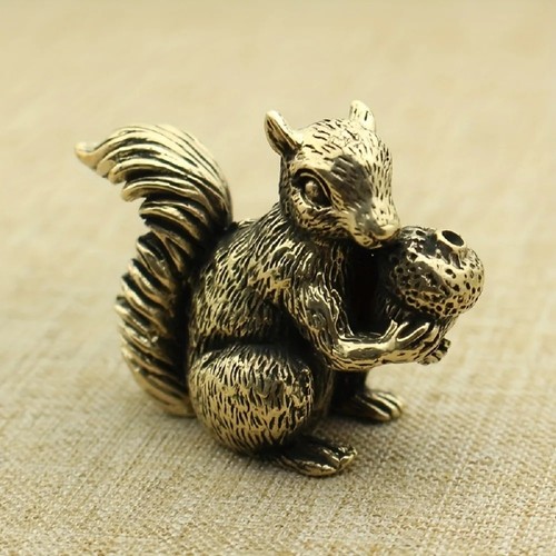 Antique brass squirrel - antique,