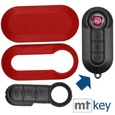 Car Key Shell Red + Keypad for Fiat 500 Punto Doblo Cover Shell