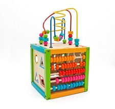 5 in 1 Wooden Activity Cube Kids Educational Multipurpose Baby Learning Toys UK