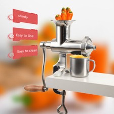 Stainless Manual Wheat Grass Citrus Press Juicer Fruit Vegetable Squeezer