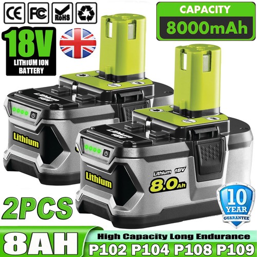 8ah battery for ryobi - 2x,