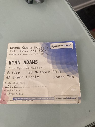 Ryan adams vintage - ryan, concert