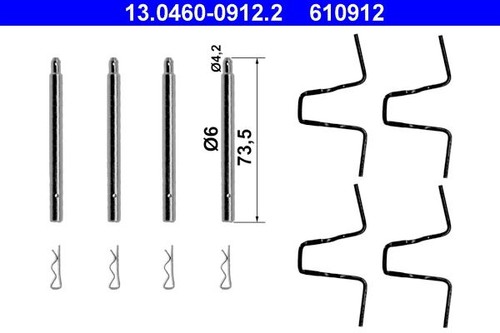 Brake pad accessory kit - brake, for