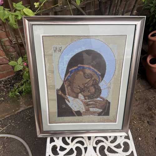 Vintage framed cross stitch