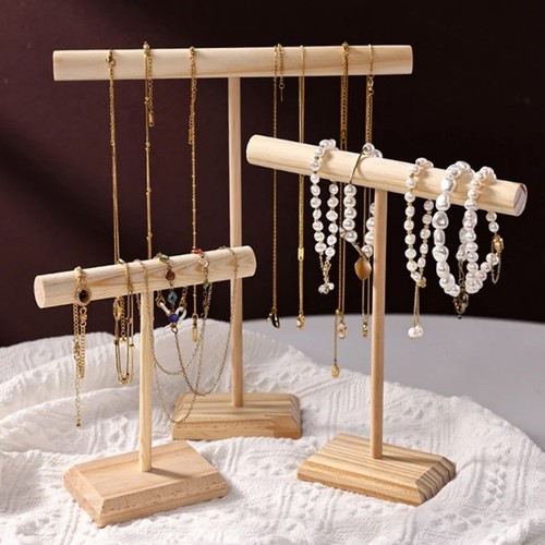 Wooden bar bracelet display - wooden,