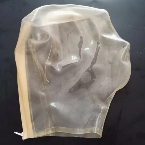 Latex hood rubber mask with - rubber,