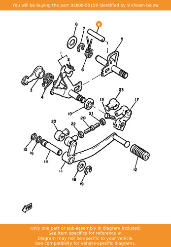 Yamaha pin dowel 93608 - pin,, 93608-50158