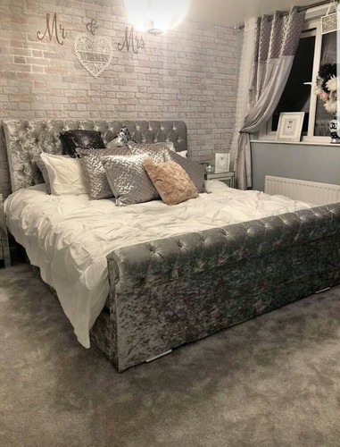 Classy style sleigh bed - classy, frame
