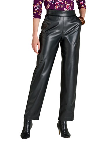 Ladies faux leather pull - ladies,