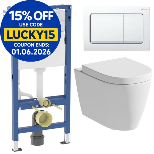 Rimless wall hung - rimless, toilet
