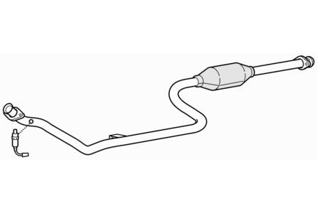 Front exhaust pipe catalytic - pipe,